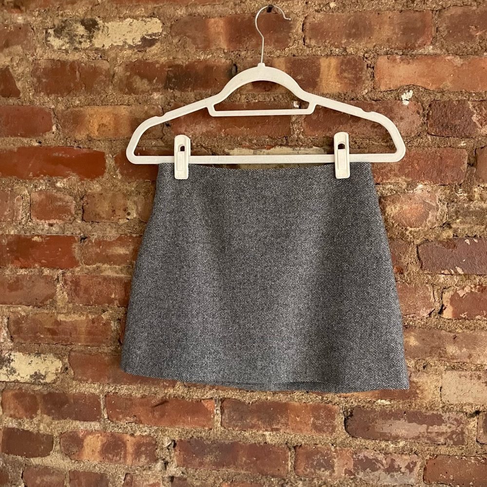COS Wool Mini Skirt Grey